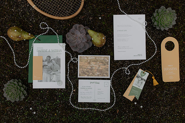 huwelijksuitnodigingen gent Oost-Vlaanderen trouwuitnodigingen trouwkaarten huwelijksdrukwerk menukaarten onderleggers save the date deurhangers