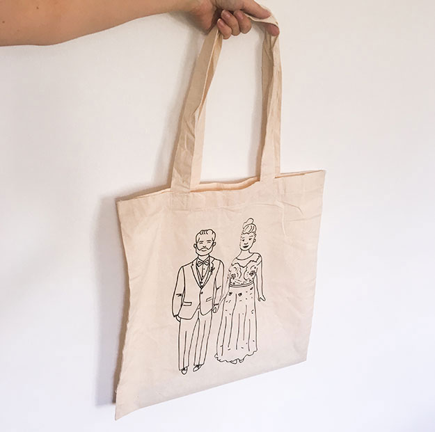 Canvas Tas tote bag op maat 