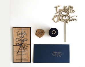 Wedding invitation wood